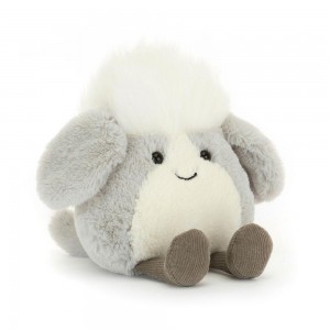 Animaux De Compagnie Jellycat Peluche Amuseabean Sheepdog,12cm x 9cm x 6cm Grise | 41239-SZRY