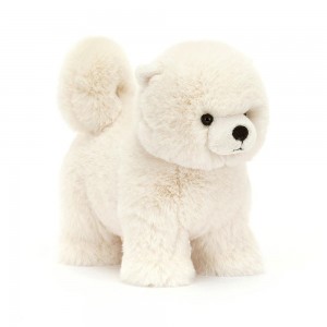 Animaux De Compagnie Jellycat Peluche Daphne Pomeranian,24cm x 13cm x 26cm Blanche | 08132-GVMT