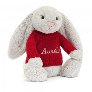 Bébé Jellycat Bashful Bunny,31cm x 12cm x 9cm Grise | 85402-VKPS