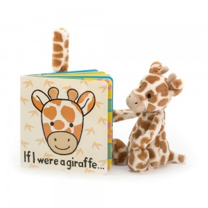 Cadeaux Pour Bébé Jellycat If I Were A Giraffe and Bashful Giraffe Small, Orange | 28631-ICGR