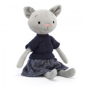 Chat Jellycat Peluche Coquette Cutie,9.4in x 2.4in x 1.6in Grise | 54978-AMRV