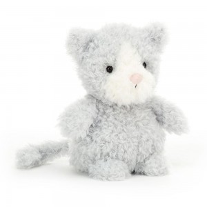 Chat Jellycat Peluche Little Kitten,7.1in x 3.9in x 3.1in Grise | 68370-HXGW