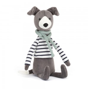 Chien Jellycat Peluche Beatnik Buddy Whippet,11.8in x 2.8in x 2in Grise | 69158-HJOM