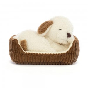Chien Jellycat Peluche Napping Nipper Dog,3.9in x 5.9in x 4.7in Beige | 94786-JOFI