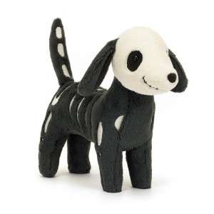 Chien Jellycat Peluche Skeledog Dan,6.3in x 2.4in x 8.7in Noir | 17395-RPEG
