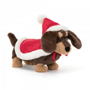 Chien Jellycat Peluche Winter Warmer Otto Sausage Dog,5.9in x 2.8in x 7.5in Marron | 68930-QHWN