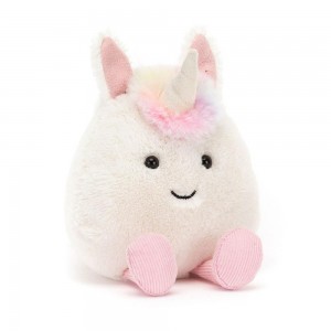 Créatures Mythiques Jellycat Peluche Amuseabean Unicorn,12cm x 9cm x 6cm Blanche | 18356-VBTF