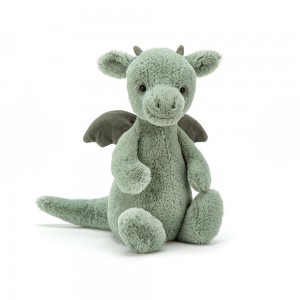 Créatures Mythiques Jellycat Peluche Bashful Dragon,31cm x 12cm x 9cm Vert | 05176-NIOG