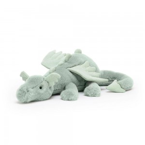 Créatures Mythiques Jellycat Peluche Sage Dragon,12cm x 14cm x 50cm Vert | 74052-XBGR