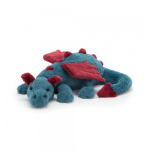 Dinosaure Jellycat Peluche Dexter Dragon,3.1in x 3.1in x 11.8in Bleu | 29814-OUZW