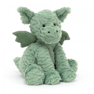 Dinosaure Jellycat Peluche Fuddlewuddle Dragon,9.1in x 5.1in x 3.5in Vert | 12574-AROS