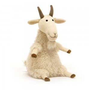 Ferme Jellycat Peluche Ginny Goat,28cm x 14cm x 12cm Blanche | 91243-UXJW