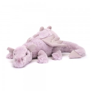 Grand Jellycat Peluche Lavender Dragon Huge,19cm x 20cm x 66cm Violette | 72435-OPLB
