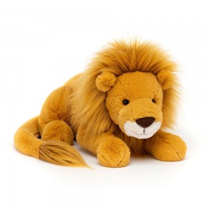 Grand Jellycat Peluche Louie Lion,13cm x 14cm x 36cm Jaune | 16748-MJPV