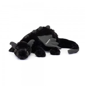 Grand Jellycat Peluche Onyx Dragon Huge,19cm x 20cm x 66cm Noir | 08294-WENM