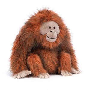 Grand Jellycat Peluche Oswald Orangutan,34cm x 20cm x 11cm Orange | 57240-GRJX
