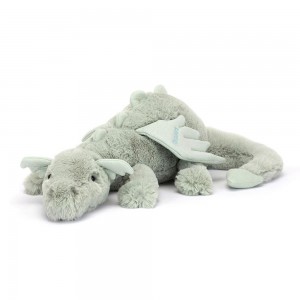 Grand Jellycat Peluche Sage Dragon Huge,19cm x 20cm x 66cm Vert | 40195-YJQH