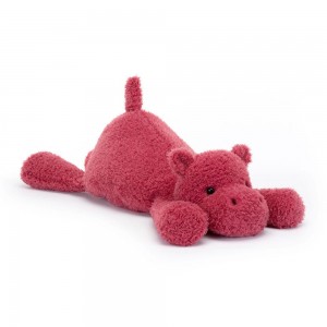 Grand Jellycat Peluche Splootie Hippo,16cm x 18cm x 42cm Rose | 60785-AYMH