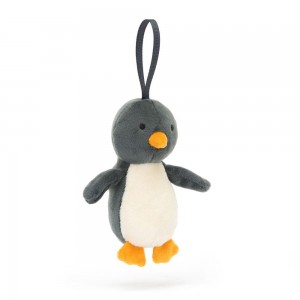Hiver Jellycat Peluche Festive Folly Penguin,16cm x 4cm x 5cm Grise | 57943-OETY