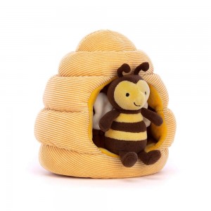 Insecte Jellycat Peluche Honeyhome Bee,18cm x 17cm x 13cm Jaune | 81045-HVUD