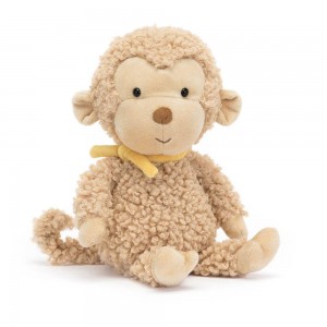 Jungle Et Safari Jellycat Peluche Fuzzkin Monkey,25cm x 9cm x 5cm Marron | 29846-HDZK