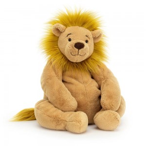 Jungle Et Safari Jellycat Peluche Rumpletum Lion,27cm x 21cm x 22cm Jaune | 64285-VWRF