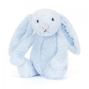 Lapin Jellycat Peluche Bashful Bunny Medium31cm x 12cm x 9cm Bleu | 48760-VIGA