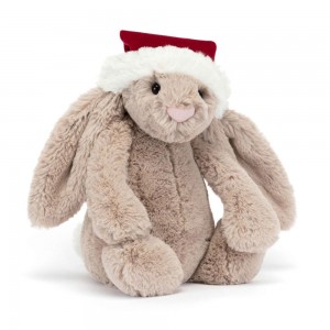 Lapin Jellycat Peluche Bashful Christmas Bunny,31cm x 12cm x 9cm Beige | 08693-ZCRA