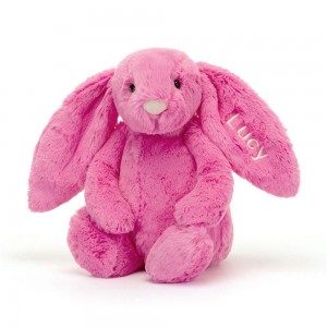 Lapin Jellycat Peluche Bashful Hot Bunny Medium31cm x 12cm x 9cm Rose | 47126-AHSW
