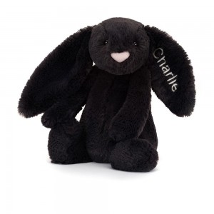 Lapin Jellycat Peluche Bashful Inky Bunny Medium31cm x 12cm x 9cm Noir | 06827-USET