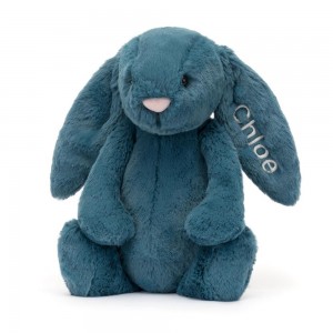Lapin Jellycat Peluche Bashful Mineral Bunny Medium31cm x 12cm x 9cm Bleu | 64037-THXM