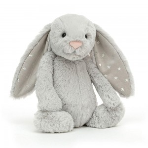 Lapin Jellycat Peluche Bashful Shimmer Bunny,31cm x 12cm x 9cm Grise | 34257-LTSY