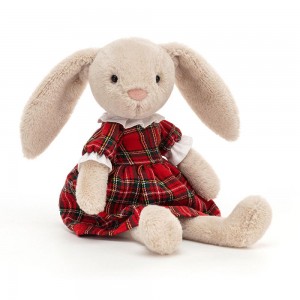 Lapin Jellycat Peluche Lottie Bunny Tartan,27cm x 7cm x 5cm Beige | 32078-UYPH