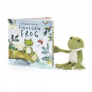 Livres Jellycat A Fantastic Day for Finnegan Frog and Finnegan Frog, Vert | 86257-UZFN