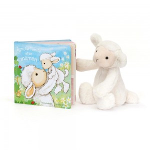 Livres Jellycat Agneau Timide Et Sa Maman Livre and Bashful Lamb Medium Blanche | 47196-DKWN
