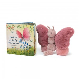 Livres Jellycat Beatrice Butterfly's Wild Garden and Beatrice Butterfly, Rose | 47398-VZMB
