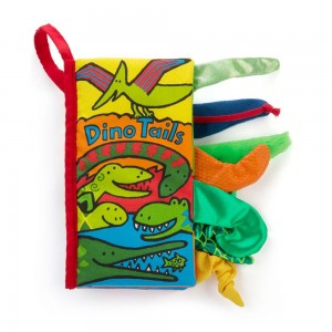 Livres Jellycat Dino Tails,22cm x 13cm x 5cm Vert | 96783-BGPX