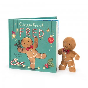 Livres Jellycat Gingerbread FBook and Jolly Gingerbread FOriginal, Marron | 72349-BSPD