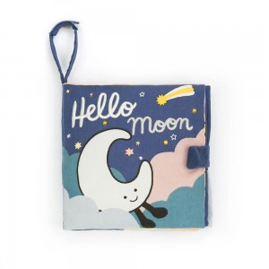 Livres Jellycat Hello Moon Fabric,18cm x 18cm x 5cm Blanche | 51038-OQUK