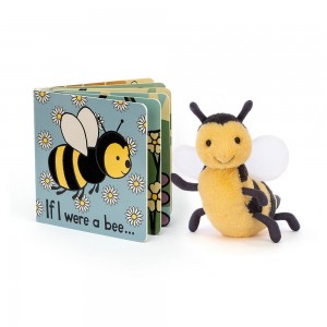 Livres Jellycat If I Were A Bee and Brynlee Bee, Jaune | 03792-LVFT