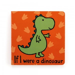 Livres Jellycat If I Were A Dinosaur Board,15cm x 15cm x 2cm Vert | 29160-WVQK