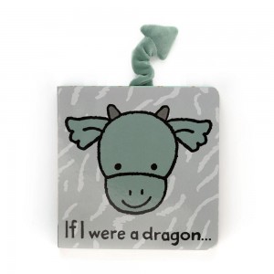 Livres Jellycat If I Were A Dragon Board,15cm x 15cm x 2cm Vert | 39721-ICQU
