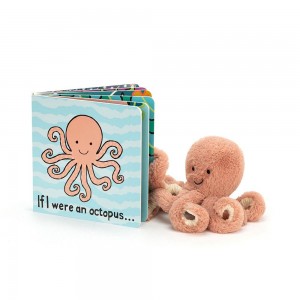 Livres Jellycat If I Were An Octopus and Odell Octopus Tiny, Orange | 29758-TMHE