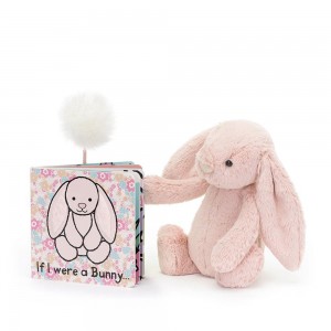 Livres Jellycat If I Were a Bunny and Bashful Blush Bunny Medium Rose | 71698-SNUM
