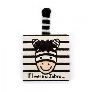 Livres Jellycat If I were a Zebra Board,15cm x 15cm x 2cm Blanche | 60419-ASKR