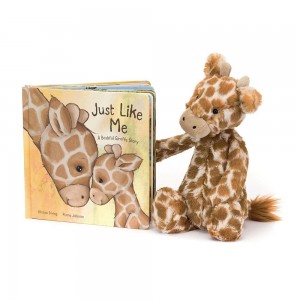 Livres Jellycat Just Like Me and Bashful Giraffe Medium Jaune | 83579-YERC