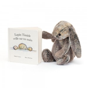 Livres Jellycat Lapin Timide Veille Sur Tes Nuits and Bashful Cottontail Bunny Medium Marron | 31596-DKNF