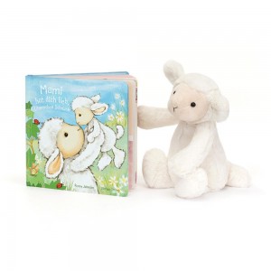 Livres Jellycat Mami Hat Dich Lieb, Lammchen Schnuck Buch and Bashful Lamb Medium Blanche | 14273-RWUA