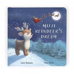 Livres Jellycat Mitzi Reindeer's Dream,21cm x 21cm x 2cm Bleu | 35241-VGAQ