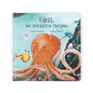Livres Jellycat Odell, Der Furchtlose Oktopus Buch,23cm x 23cm x 2cm Orange | 69084-NFDQ